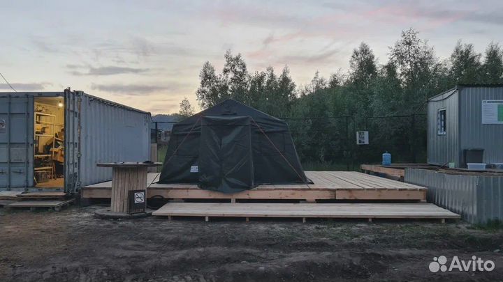 Палатка армейская каркасная от 10 до 70 человек