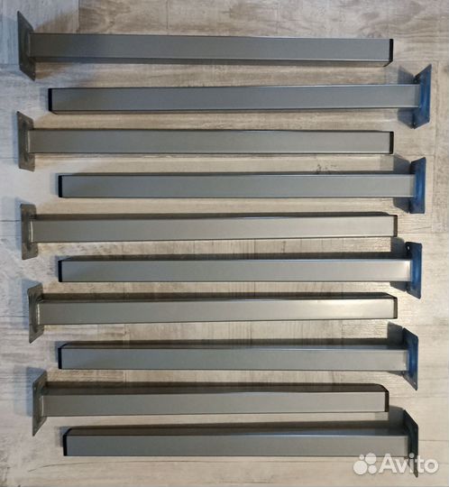 Ножка мебельная квадратная 400х25 мм сталь