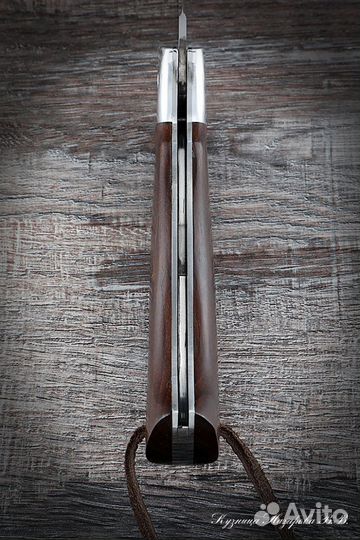 Нож складной Волк сталь Elmax накладки коричневый