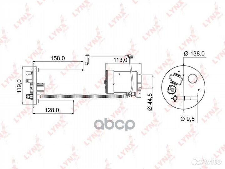 Фильтр топливный LF972M lynxauto