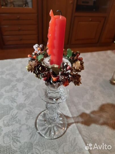 Подсвечники 2 шт. хрустальные СССР