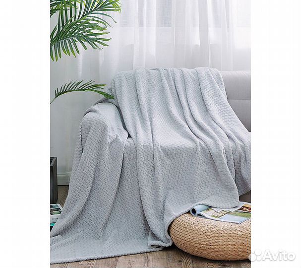 Плед GoodNight Велсофт 200х220, серый