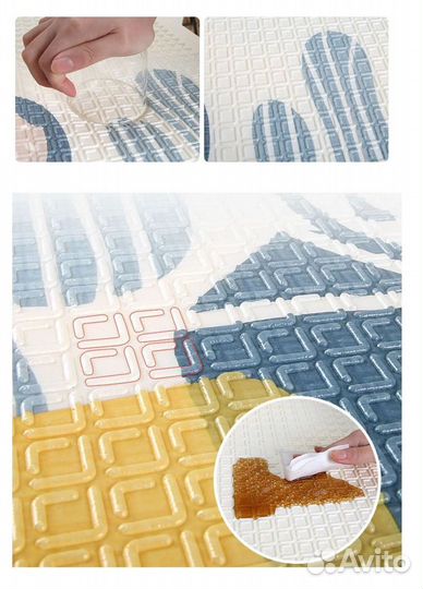 Складной термоковрик Дороги / Звериный паровозик