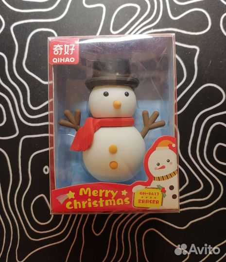 Сувенир снеговик ластик