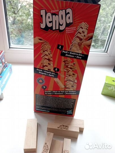 Игры Детективные хроники, Мемо, Дженга, Данетка