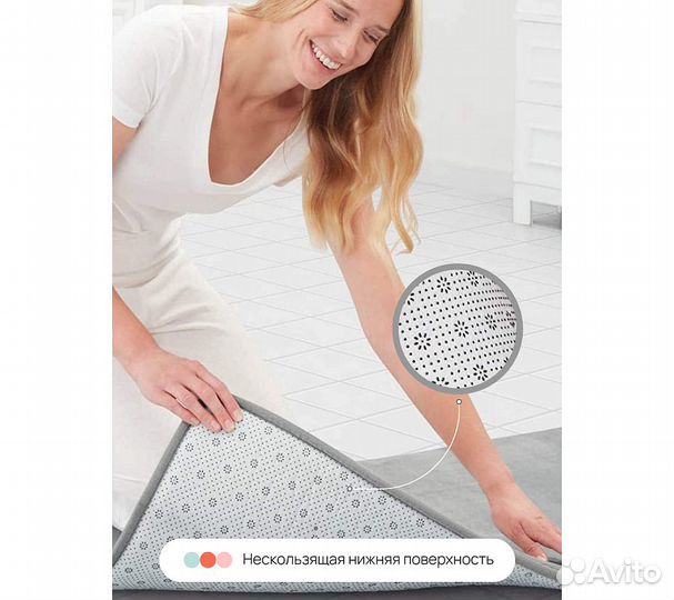 Набор ковриков для ванной и туалета с эффектом пам