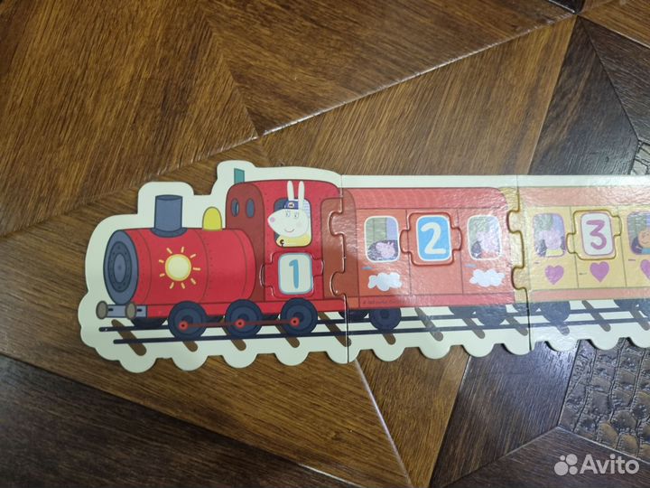 Игрушка Свинка пеппа паровозик пазл