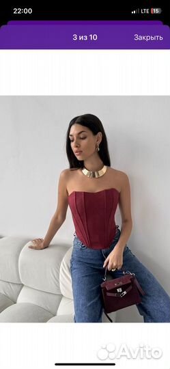 Корсет бордовый