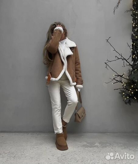 Дубленка авиатор zara