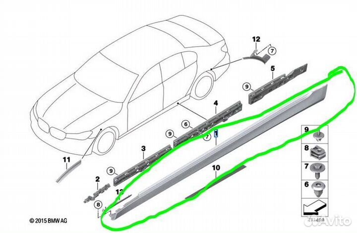 Б/У Накладка порога Состояние на фото, оригиналnnУ