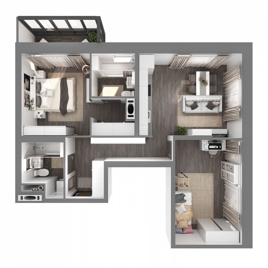 2-к. квартира, 62,5 м², 14/23 эт.
