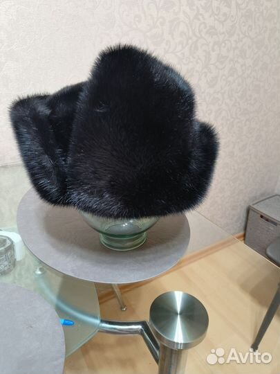 Норковая шапка мужская ушанка размер 58