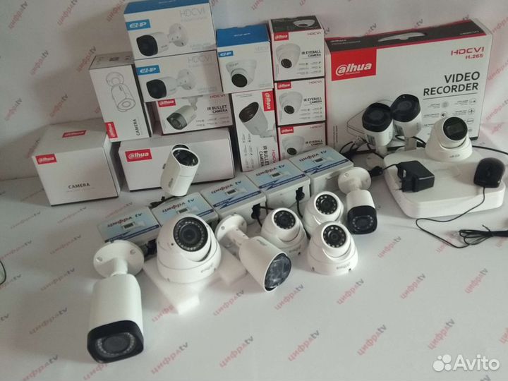 Видеонаблюдение 11 уличных камер IP/CVI 4/1 Мп
