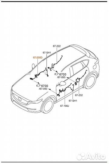 Проводка двери передняя правая Mazda Cx-5 KF