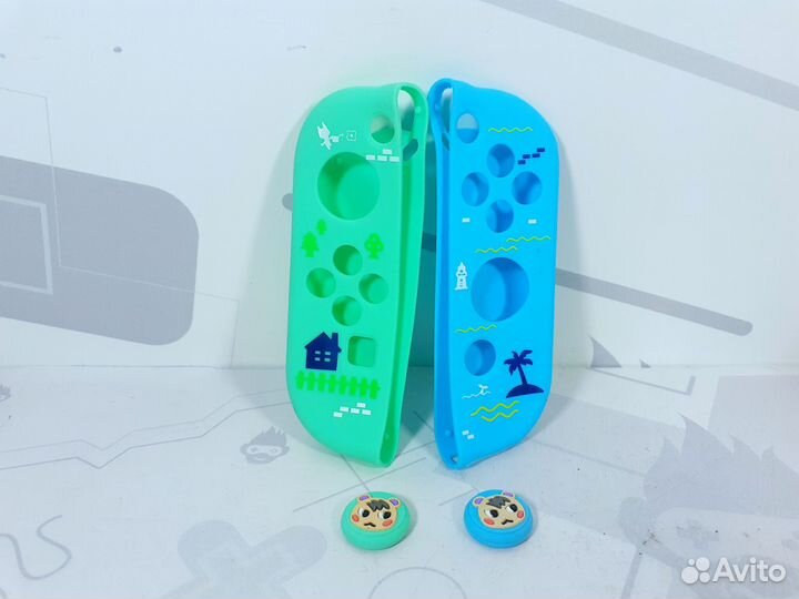 Защитная шторка на экран + чехлы на Joy-Con Новые