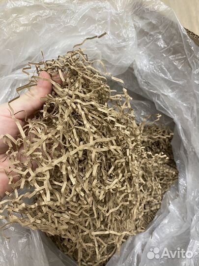 Крафтовая соломка для наполнения подарков