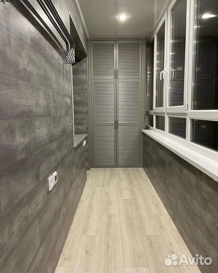 Остекление и отделка балконов и лоджий, шкафы