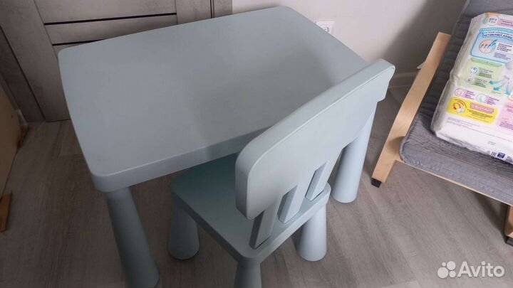 Детский стол и стул IKEA маммут