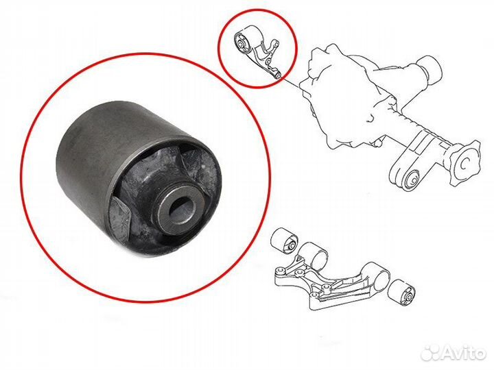 Сайлентблок передней подушки дифференциала suzuki