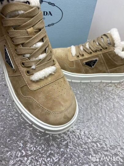 Женский кеды prada премиум качество