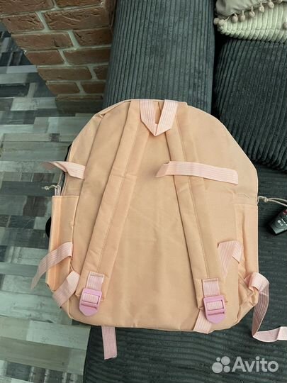 Рюкзак детский розовый с мишкой