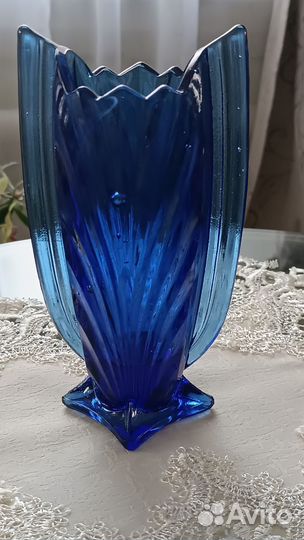 Вазы из цветного стекла СССР