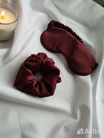 Маска для сна и резинка для волос