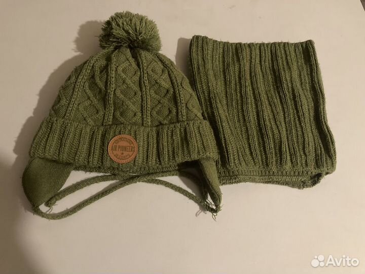 Шапка и снуд для мальчика зимние