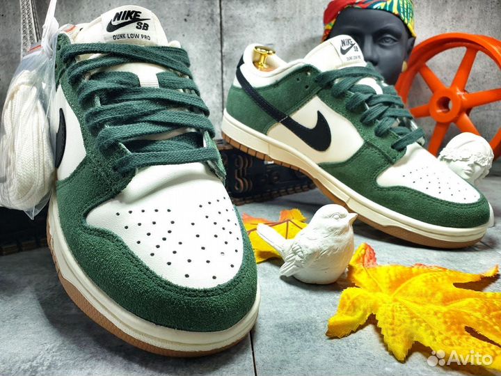 Кроссовки подростковые Nike Dunk Low Green Snake