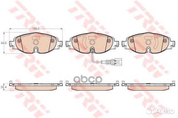 Колодки тормозные дисковые перед 2,19 GDB19