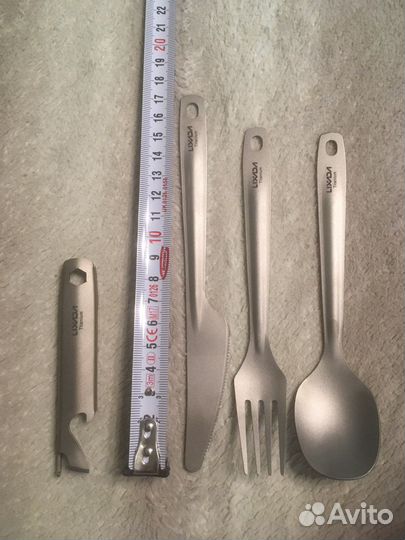 Титановые ложка вилка нож