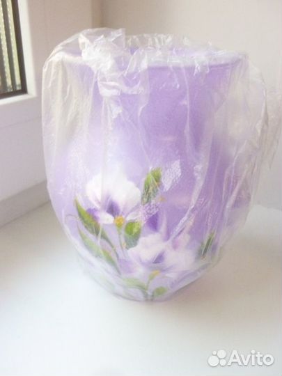 Ваза из цветного стекла высота 144 мм