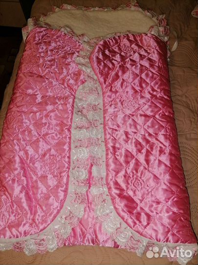 Конверт на выписку для девочки осень-зима