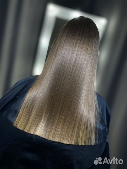 Кератиновое выпрямление волос