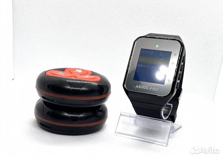 Кнопка вызова официанта с часами для кафе, баров