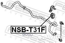 Втулка стабилизатора перед прав/лев nsbt31F