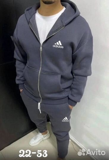 Спортивный костюм мужской Adidas новый флисовый