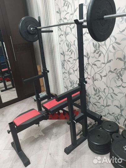 Стойки со страховкой, скамья, керл, упор, парта