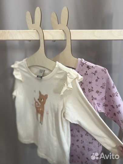 Футболка с длинным рукавом на девочку 80 см Син