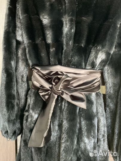 Шуба норковая с капюшоном
