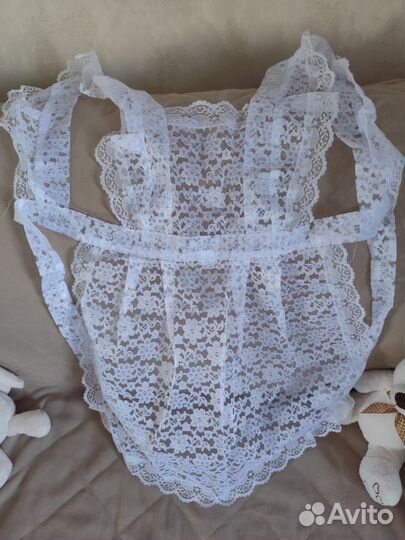 Белый школьный фартук