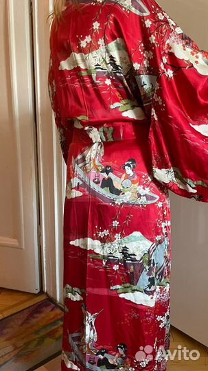 Халат японский натуральный шелк