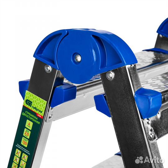 Стремянка двухсторонняя 4 ступени, сталь профиль