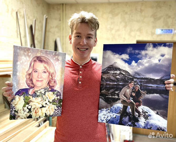 Портрет по фото на холсте подарок Астрахань