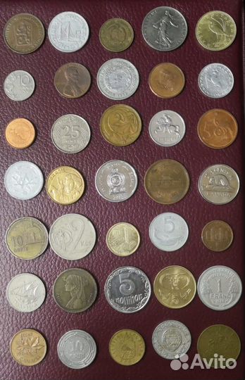 Иностранные монеты 70 шт Все разные