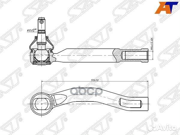 Наконечник рулевой toyota ractis 05- LH