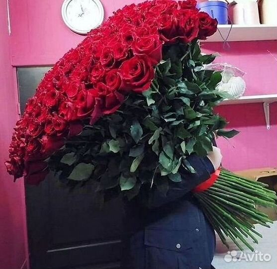 Длинные высокие розы 110 150 160 180 200 см