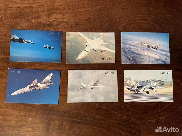 Календари карманные самолеты 1991