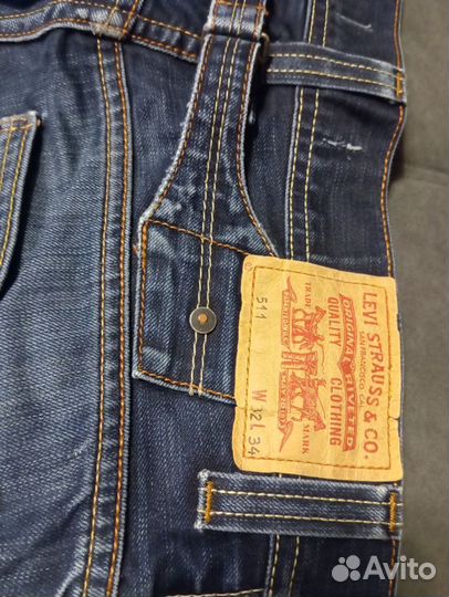 Джинсы мужские levis 511 w32 L34