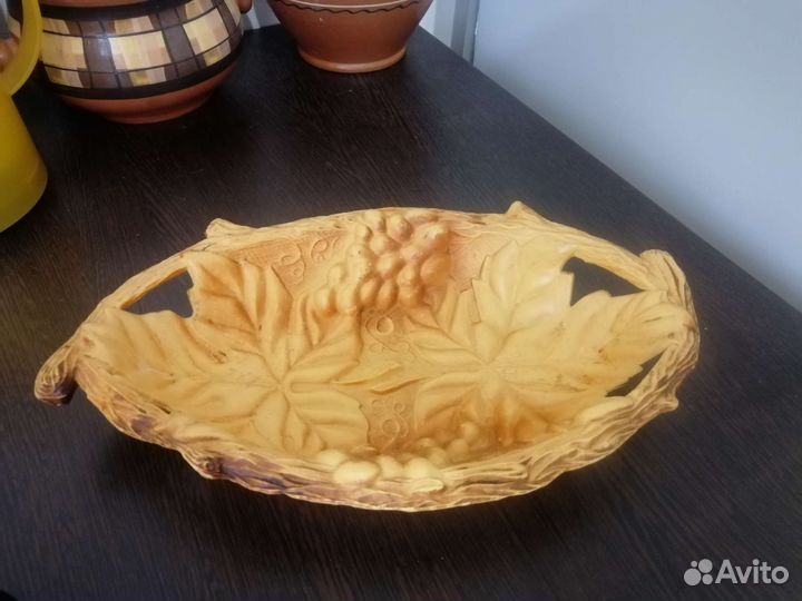 Фруктовница хлебница сухарница поднос виноград